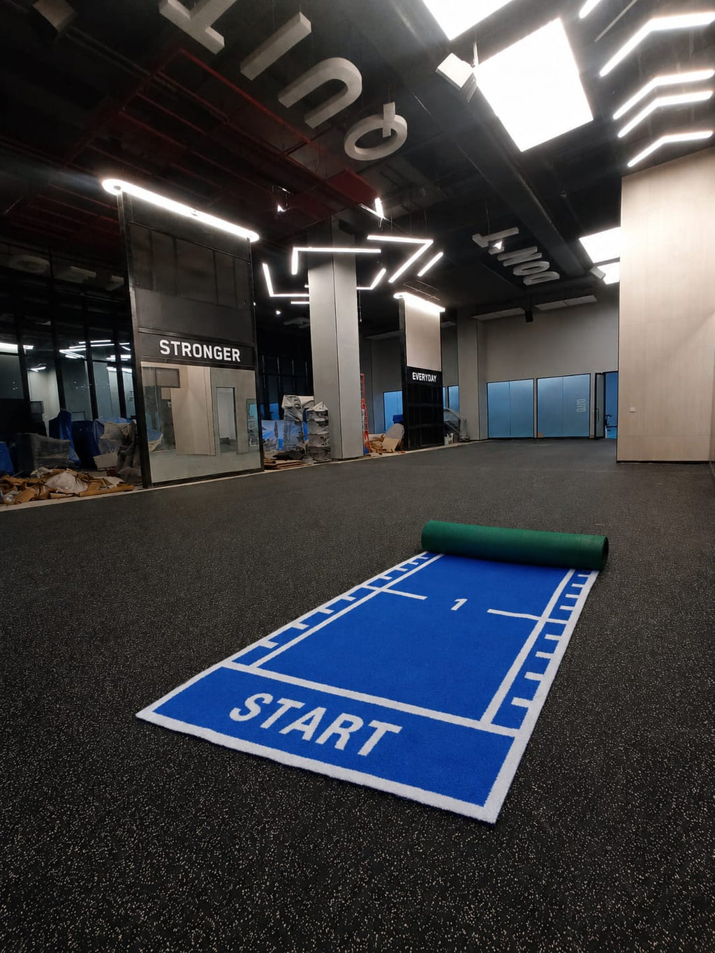 Powerful Gym Astro Turf – Navy Blue + White | SZ 1002